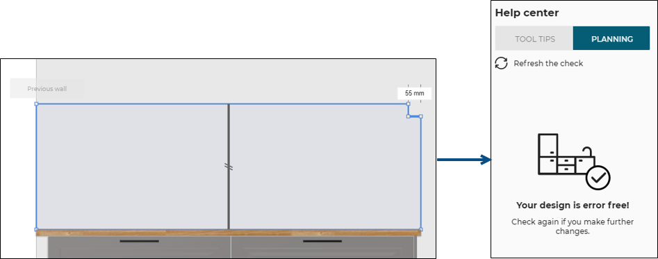 Double right angle cut