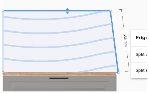 AB dimensions for a single cut