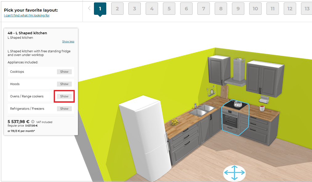 Appliances In Layout