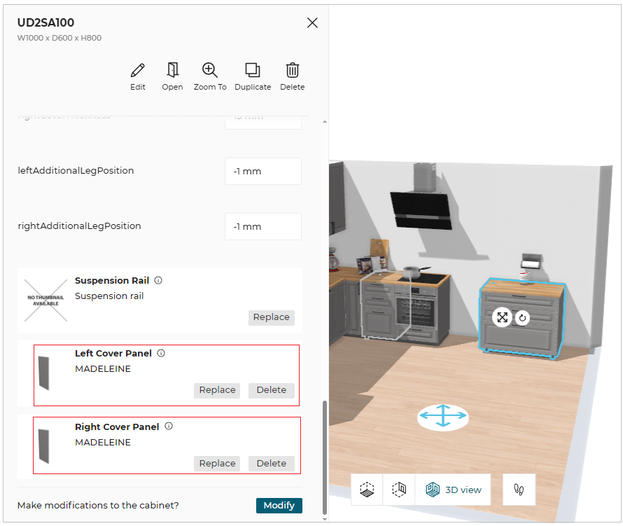 Automatic cover panel