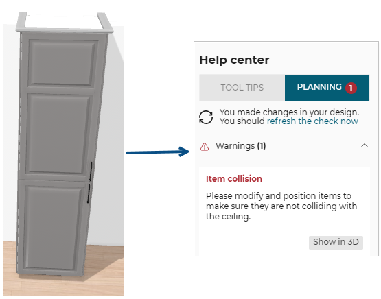 Ceiling collides after resizing