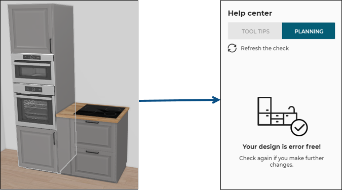 Right distance from high unit