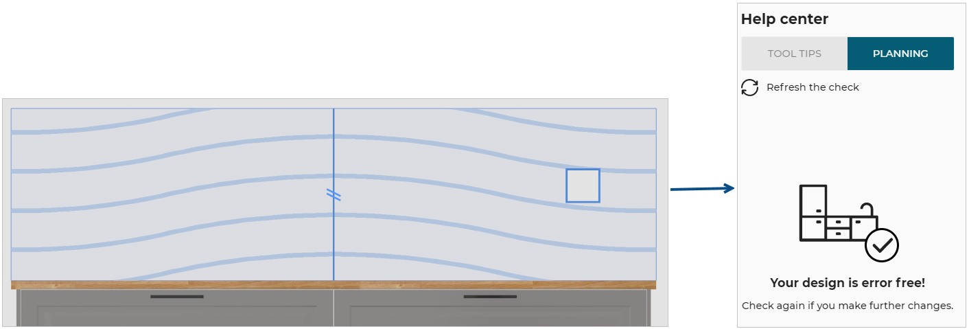 Cut-out inside wall panel