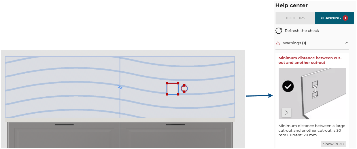 Large cut-out and other cut-out