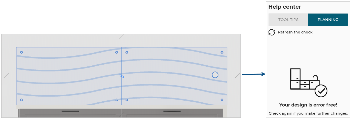 Small cut-out and edge