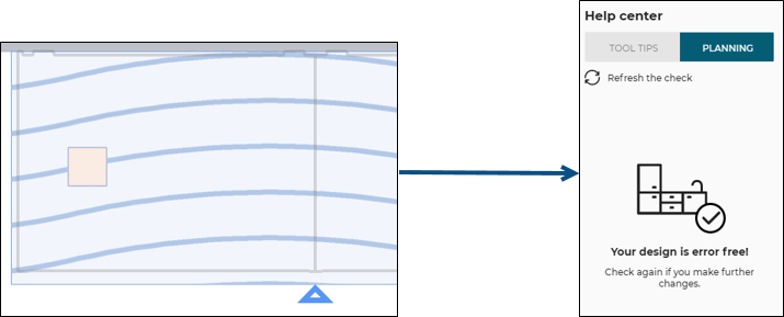 Cut-out inside worktop