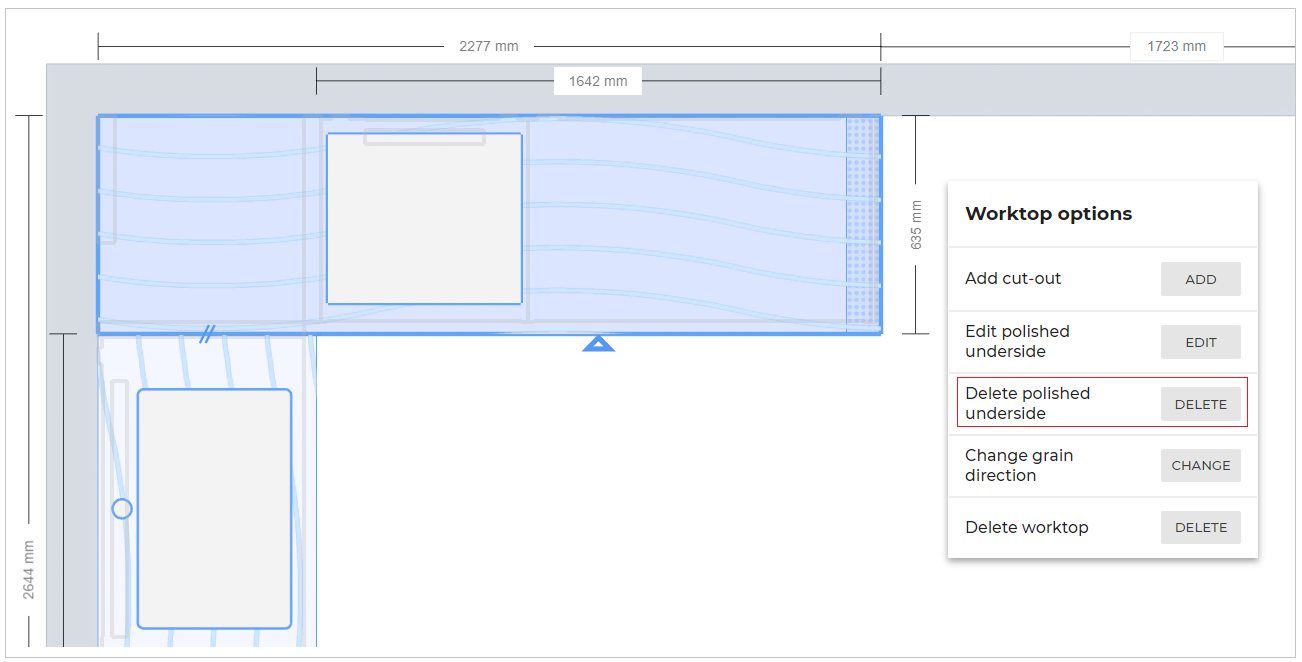 Delete Polished Underside