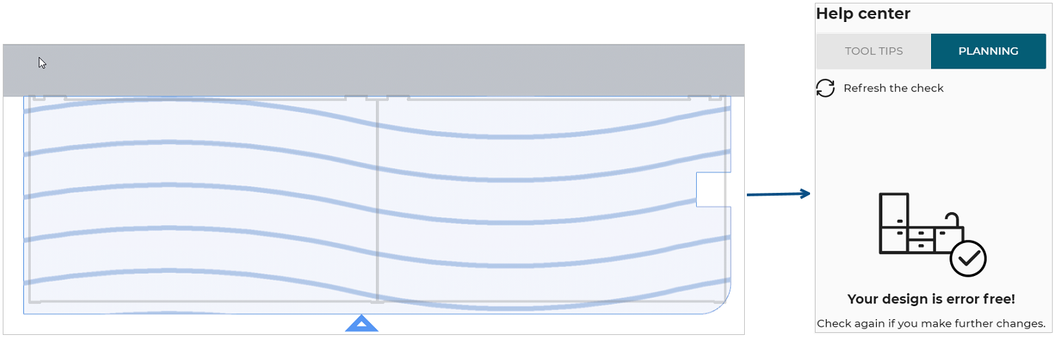 Incompatible edge finish with arc edge