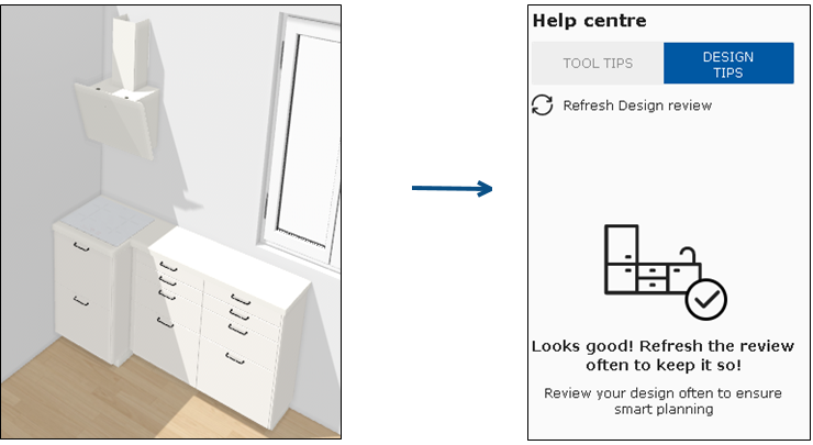Correct distance from hob