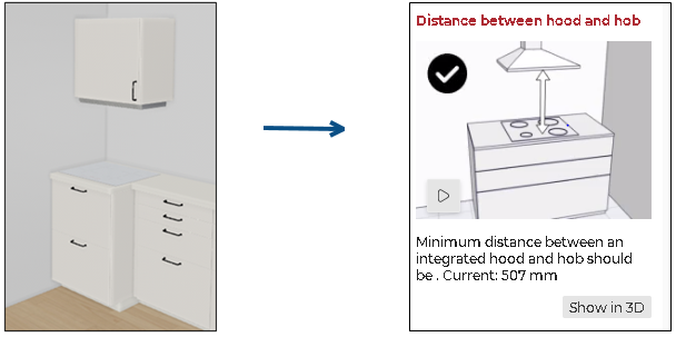 Hood too close from hob