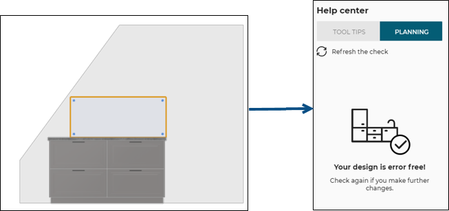 Wall panel does not collide with ceiling