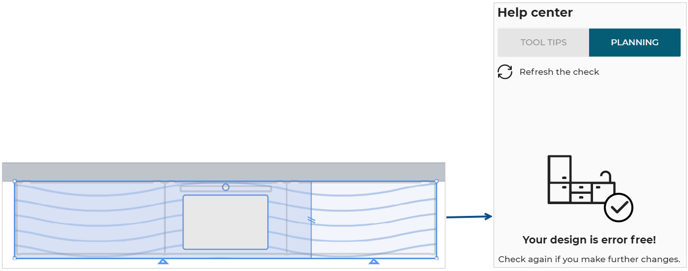 Joint to sink or hob