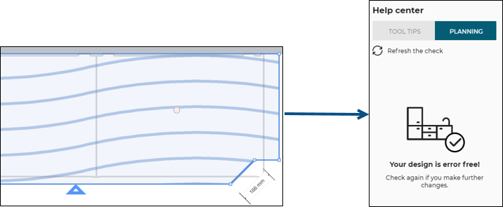 Right XY dimensions for double-cut