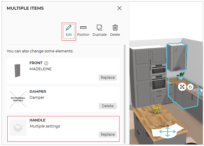 Multiple Items Settings
