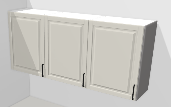 Cabinet without cornice and deco strip