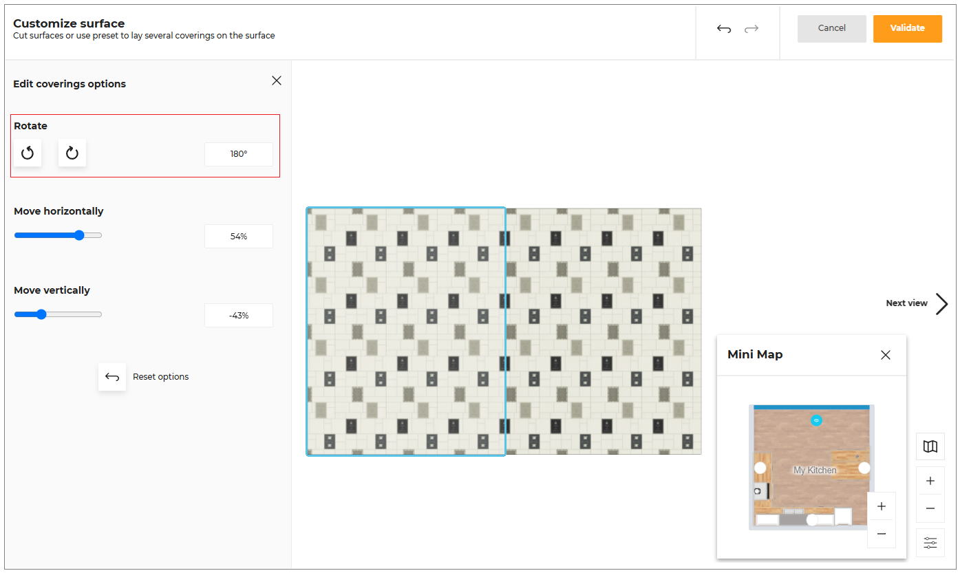 Rotate coverings Surface