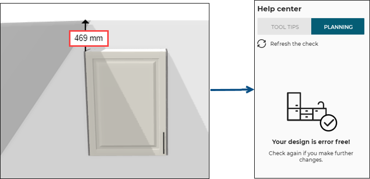 Wall cabinet and sloping ceiling