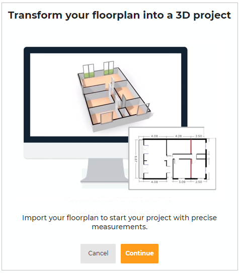 Upload 2D plan Option