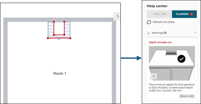 Triple cut depth is too big