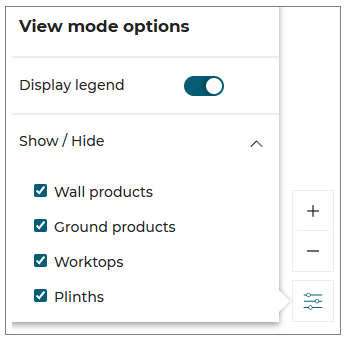 View mode options button