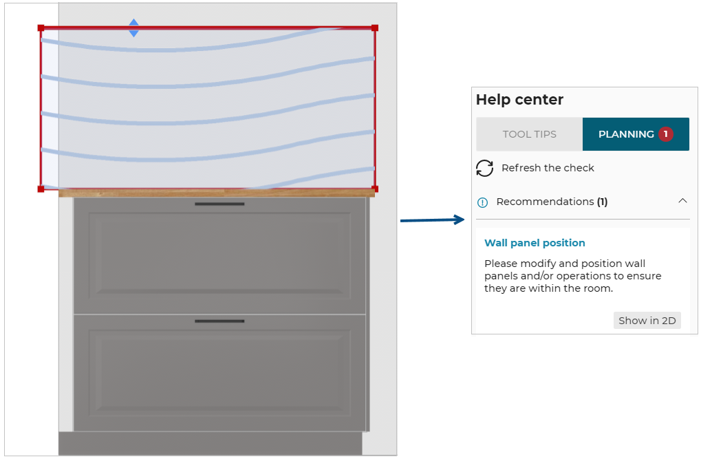 Wall panel outside project