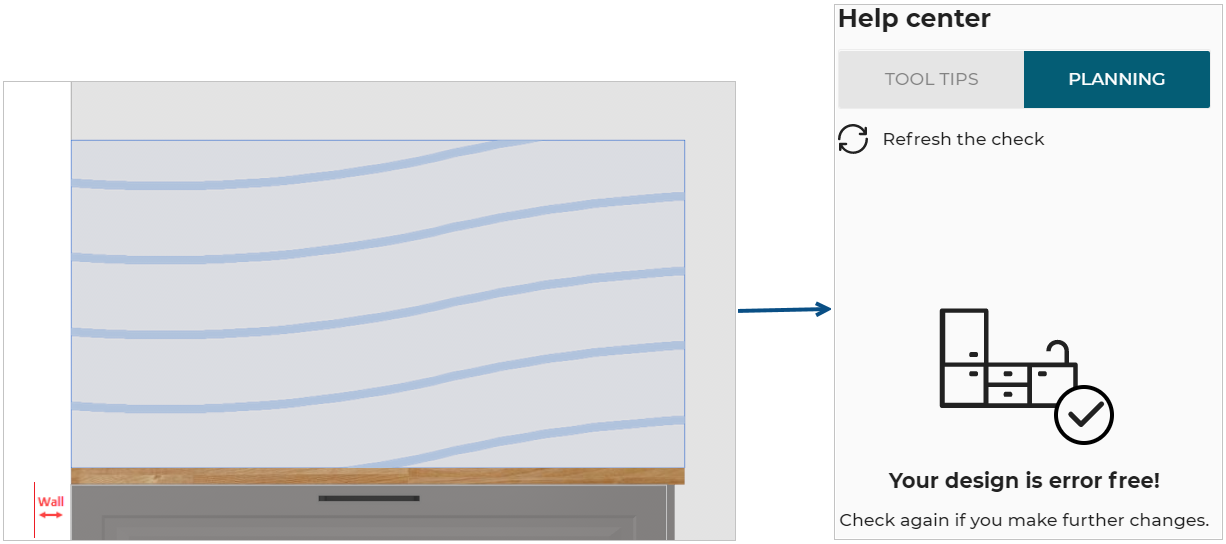 Wall panel inside wall