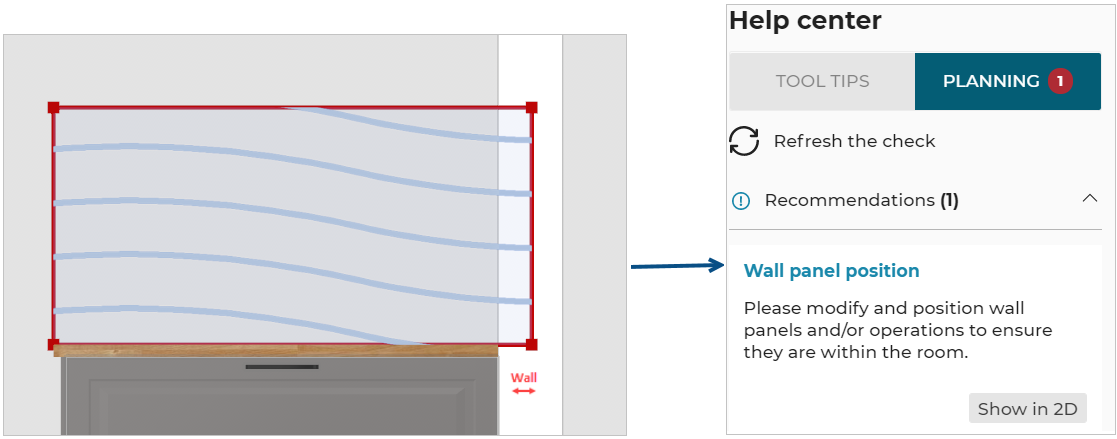 Wall panel inside inner wall