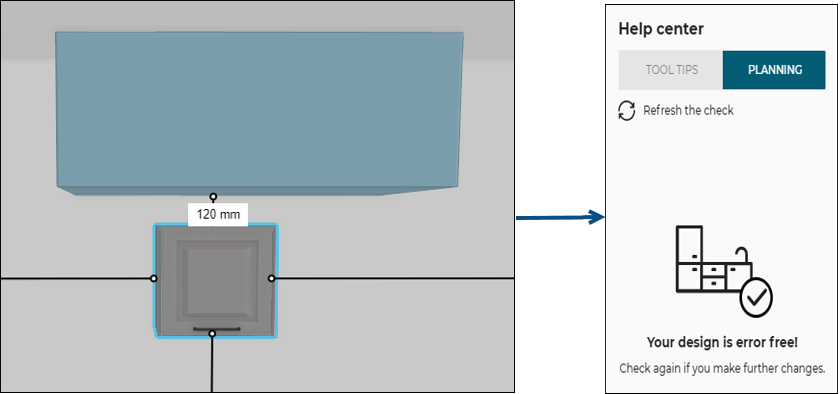 wall cabinet and obstacle
