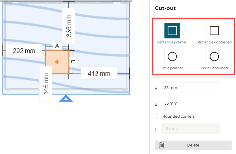Cut-outs edge products