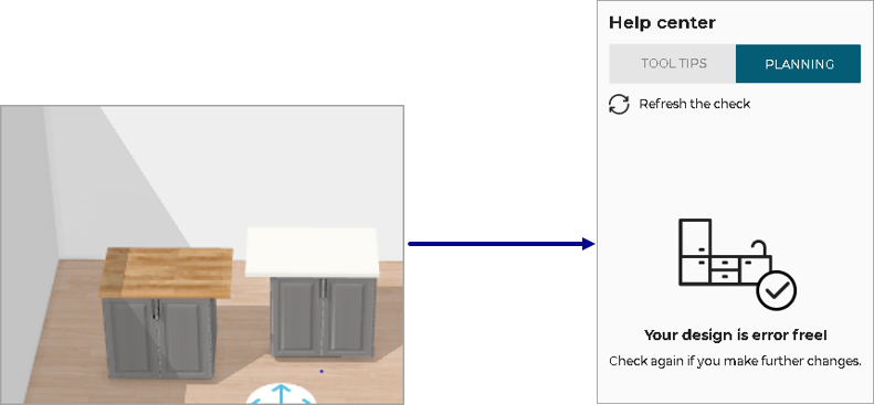 worktops do not overlap