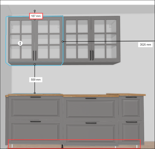 Cabinet with another type of legs