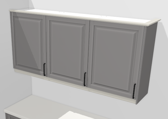 Cabinet with cornice and deco strip