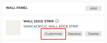 Customise wall edge strip