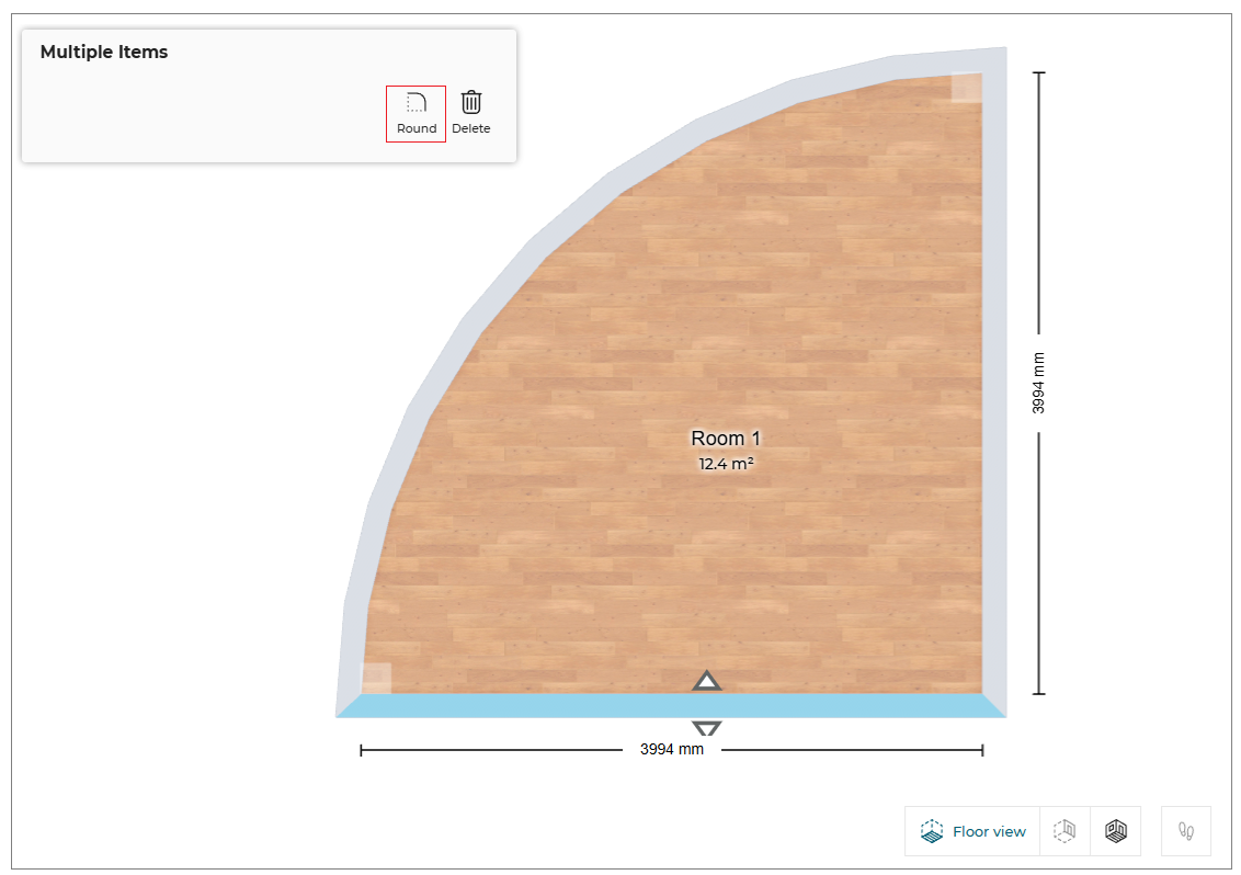 Curved walls option