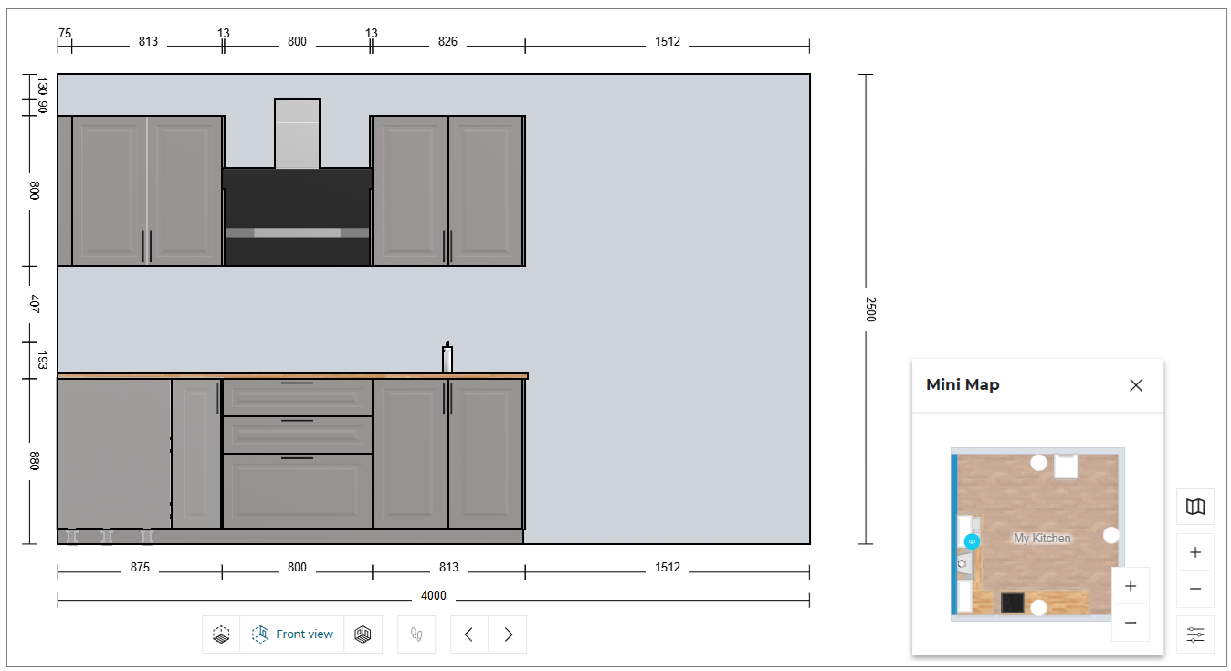 FE view using wall