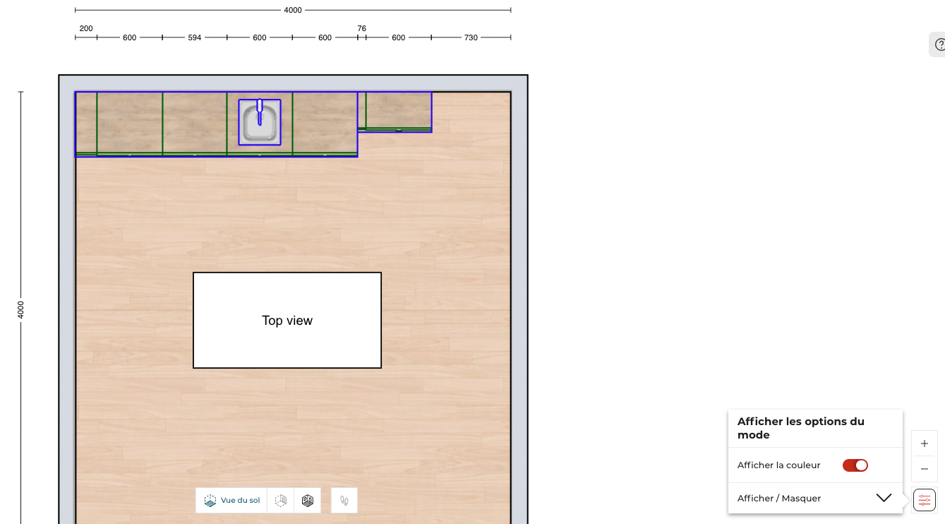 Technical view - Display colour