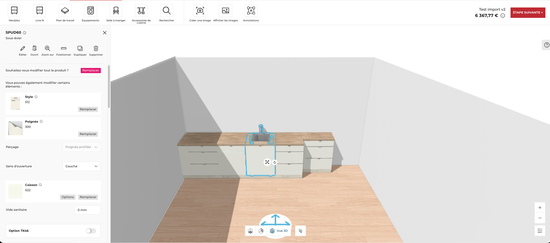 Productivity - Edit panel
