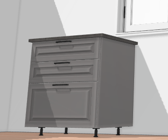 Cabinet with legs