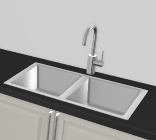 Top-mounted sink