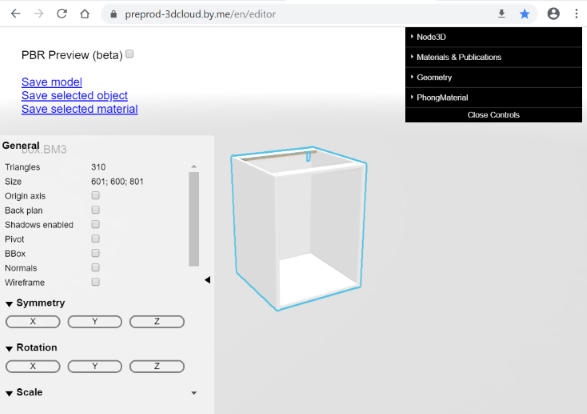 3DCloud User Interface